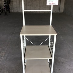 レンジラック　レンジ台　キッチンラック　中古品　※棚面にはがれあり