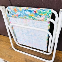 レトロ 折りたたみチェア 椅子 屋外 リゾート柄の画像