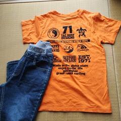 T シャツ&デニムセット　160cmの画像