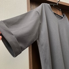 グレー　チュニック　カットソー　LL レディースの画像