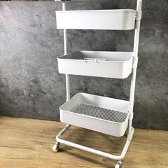 キャスター付き 3段 ワゴン 収納 キッチン収納 ベビー用品収納...
