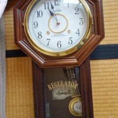 アンティーク置時計（大正？）と掛時計2台　引取り限定