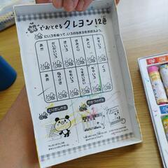 @【静岡市古庄にてお取引】水でおとせるクレヨン12色　中古の画像