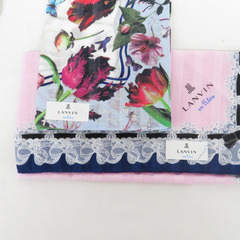 LANVIN (ランバン) ハンカチ 4枚セット 綿100％ 開封済未使用品の画像