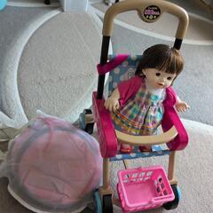 ぽぽちゃんとベビーカーとままごとハウス