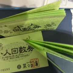 菜々の湯　小人入場回数券15枚　バラ売り場可の画像