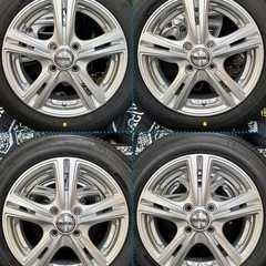 ㊴155/65R14新品タイヤ4本と中古ホイールとナット付きの画像