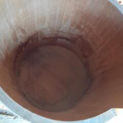 古い桶　S63年のもの。骨董。直径30 高さ30の画像