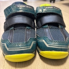 Mizuno アソビキッズ　ネイビー/イエロー スニーカー 17.0cmの画像