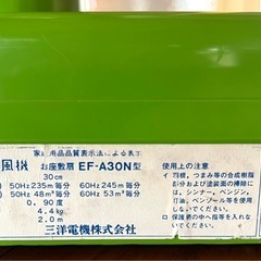 レトロ　サンヨー扇風機の画像