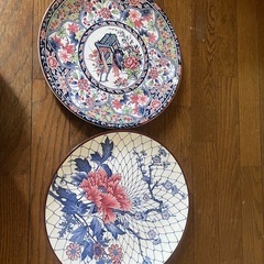 未使用品装飾皿 飾り皿 2枚セット 