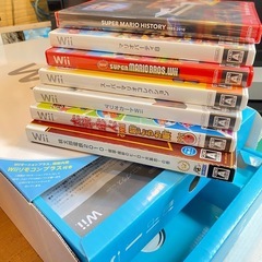 【動作確認済み】ニンテンドーWiiとソフト6タイトル　コントローラー4台付きの画像