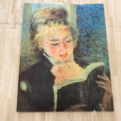 ルノワール　読書する少女　絵画　油絵　印刷　複製　インテリアアート　