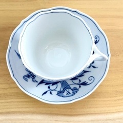 予約済み　☆　　差し上げます　マイセン　ブルーオニオン　カップ&ソーサー　非対面受け渡しの画像