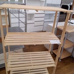 ★ジモティ割あり★  木製ラック ベージュ H137.5×D40...
