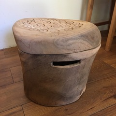 手作り木製収納チェア【F00922】の画像