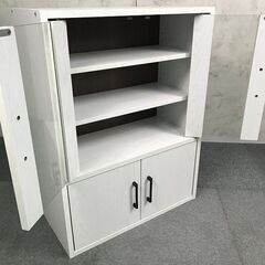 【新品】ロータイプ食器棚80WO の画像