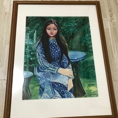 人物画　絵画　水彩画　ポートレート　インテリアアート