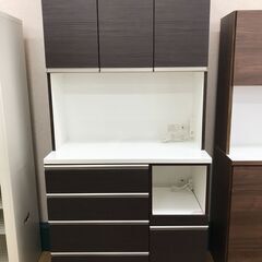 ★ジモティ割あり★ ニトリ 食器棚 ダークブラウン H201×W...
