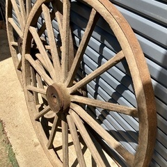 大八車の車輪　2個の画像