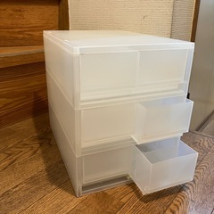 無印良品 ポリプロピレン 小物収納ケース 引出2個3段  