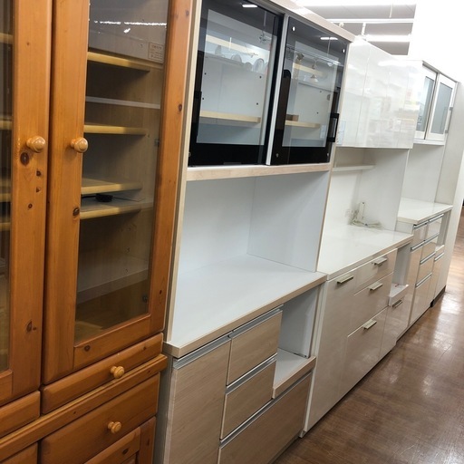 関家具　レンジボード　未使用品　ミルコ2 幅105cm ナチュラル【取りに来れる方限定】