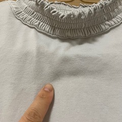 ハイネック　フリル　インナー　タートルネック　メロー　ダスティーグレー　春の画像