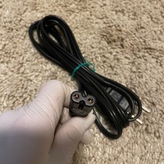 🔴AC電源ケーブル メガネケーブル ストレート メガネ型 メガネコード ストレートタイプ コネクタ 2ピン ブラックの画像