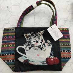 🌈猫 トートバッグ 刺繍 ミニトート