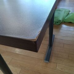 ★ジモティ割あり★ NITORI L型デスク ダークブラウン H59.4～87.4×D100×W140 クリーニング済み TK5067の画像