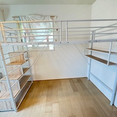 2段パイプベッド階段付き・美品　　