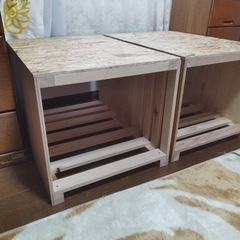 画像は試作品　猫トイレを安全に！　犬・赤ちゃんが触れない専用台　猫のトイレ台（木目調・手作り）ご希望の方への画像