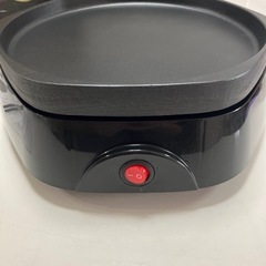 【新品未使用】ホットプレート 2人用 ブラック 温度調節機能付き　⚫︎の画像