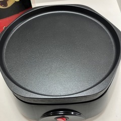 【新品未使用】ホットプレート 2人用 ブラック 温度調節機能付き　⚫︎の画像