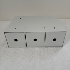 【無印良品】ポリプロピレン小物収納ボックス３段・ホワイトグレー