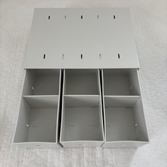 【無印良品】ポリプロピレン小物収納ボックス３段・ホワイトグレーの画像