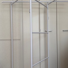 室内物干し　ホワイト　折りたたみ式　