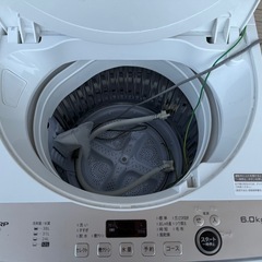 IPK56⭐️美品⭐️SHARP 6.0kg  全自動洗濯機　穴無し槽💁の画像