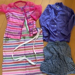 ミャンマーの服　民族衣装ロンジー　女性用と子供用の画像
