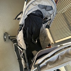 二人乗り ベビーカー 縦型 ベビーカー 2人乗りベビーカー 双子 兄弟 姉妹 二人用ベビーカー レインカバー 大容量物置 カゴ 折りたたみベビーカー 子供０歳-3歳まで （besrey br-c7082）の画像