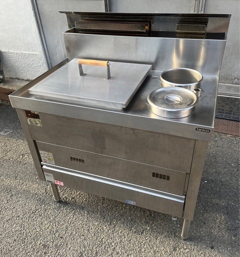 【動作確認済み】2021年 タニコー 業務用 ゆがき槽付湯煎器 TGKU-90YU 都市ガス 幅900×奥600×高さ850(mm) 茹で麺器 ゆで麺 湯煎器 大阪