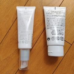 使用期限切れ　未開封の日焼け止めおよび美容液の画像