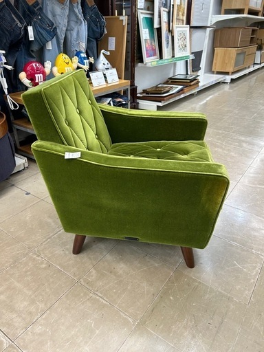 カリモク60 1人掛けソファー モケットグリーン 2024 カリモクソファ 1