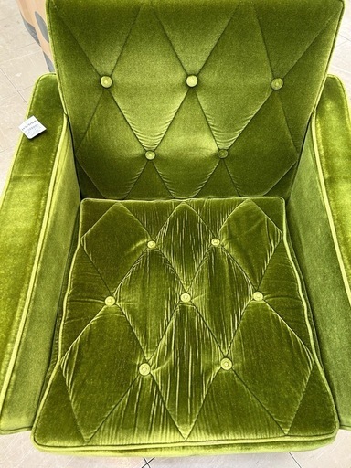 カリモク60 1人掛けソファー モケットグリーン 2024 カリモクソファ 1