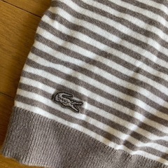 (お話中)ラコステ　ボーダーカーディガン　7分袖の画像