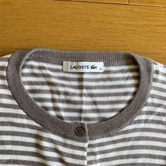 (お話中)ラコステ　ボーダーカーディガン　7分袖の画像