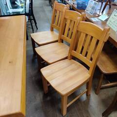 【愛品倶楽部柏店】筑波産商 ベンチダイニング5点セット テーブル×1、ベンチ×1、チェア×3の画像