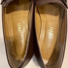 HARUTA ブラウン ローファー 金具付きの画像