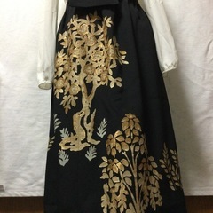 留袖スカート  着物リメイク  裏付きの画像