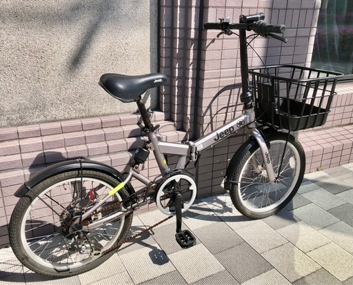 20インチ　ジープ　JEEP 折りたたみ自転車 6段変速 後にサスペンション　東京　三鷹市　武蔵野市　仙川 20インチ ジープ JEEP 折りたたみ自転車 6段変速 後にサスペンション